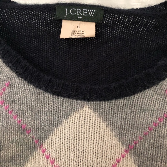 J.Crew Argyle Long Sleeve Wool Cashmere Sweater - Picture 8 of 16